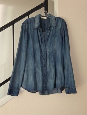Bella Dahl Denim Shirt Jacket in Faded Blue